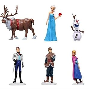 Frozen cake topper Figures Set 6Pcs Frozen cake decorations for Frozen Party